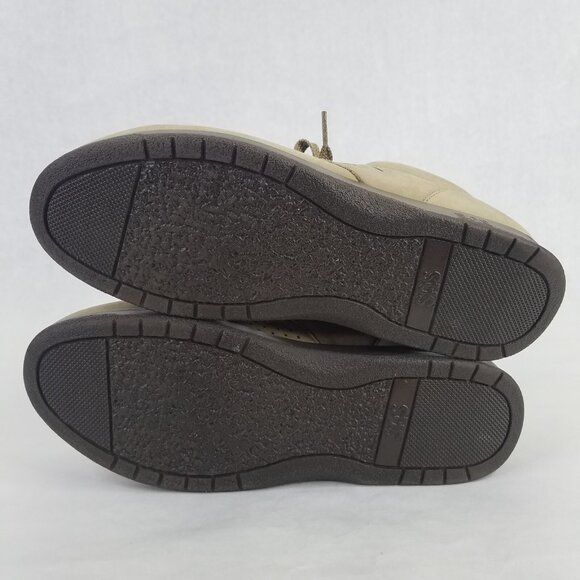 SAS Free Time Walking Shoes Womens 8.5M Oxford Beige Taupe Suede Lace Up Comfort - Picture 8 of 16